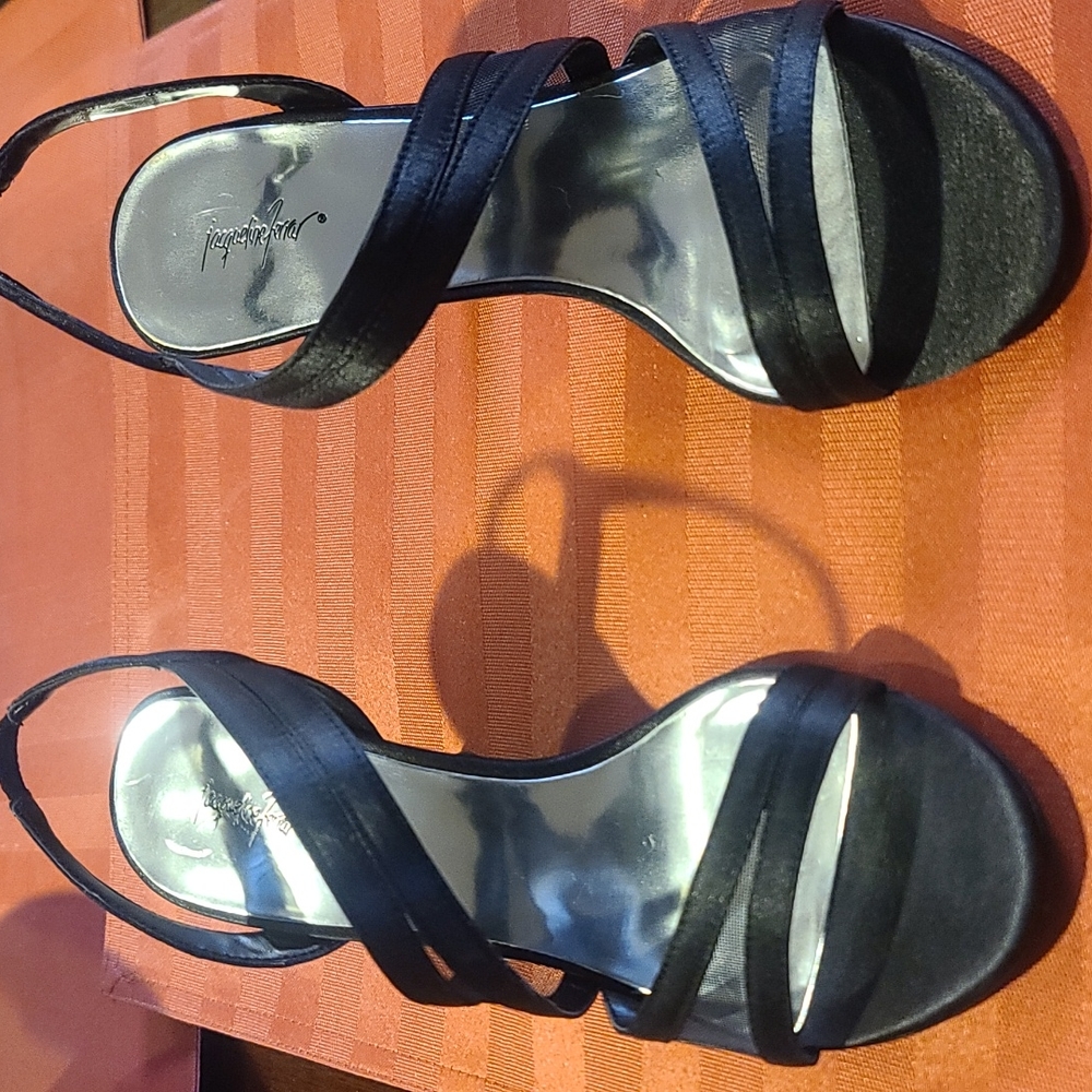 JACQUELINE FERRAR  High Heel Sandals  Size 7.5 Black